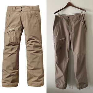 Patagonia Mens Powder Bowl Snow Gore-Tex Pants Khaki Sz L